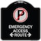 Signmission Emergency Access Route W/ Bidirectional Arrow Heavy-Gauge Aluminum Sign, 18" x 18", BS-1818-24111 A-DES-BS-1818-24111 - alternate 1